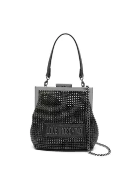 Love Moschino клатч с логотипом, черный