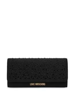 Love Moschino клатч с логотипом, черный