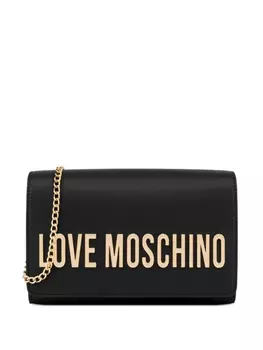 Love Moschino клатч с логотипом, черный