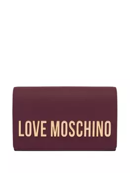 Love Moschino клатч с логотипом, фиолетовый