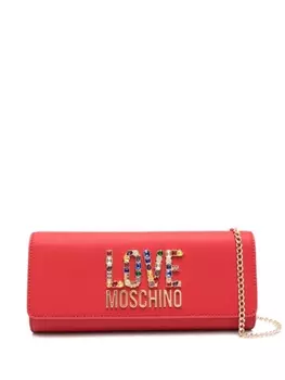 Love Moschino клатч с логотипом, красный