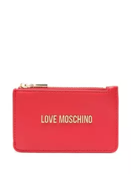 Love Moschino кошелек на молнии с логотипом, красный