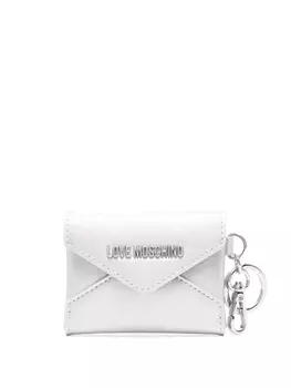 Love Moschino кошелек с логотипом, серебристый
