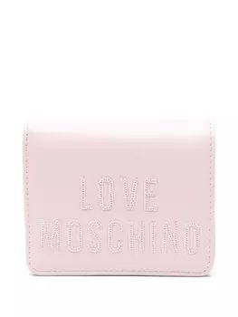 Love Moschino кошелек с пайетками и логотипом, розовый