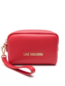 Love Moschino косметичка с логотипом, красный