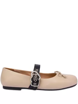Love Moschino кожаные балетки, нейтральный