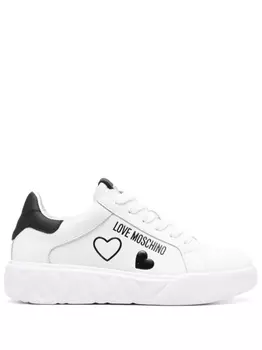 Love Moschino кроссовки из искусственной кожи с логотипом, белый
