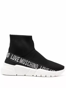 Love Moschino кроссовки-носки, черный