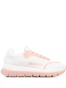 Кроссовки Love Moschino With Logo, белый/светло-розовый
