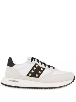 Love Moschino кроссовки с заклепками, белый