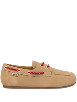 Love Moschino лоферы с контрастной шнуровкой, нейтральный