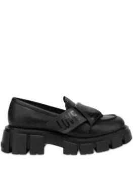 Love Moschino лоферы с логотипом, черный