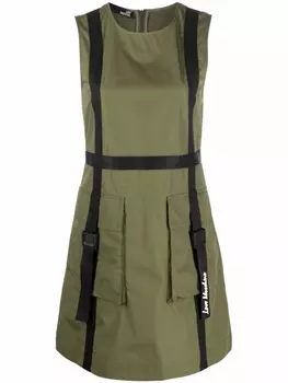Love Moschino платье мини с карманами, зеленый