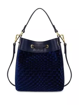 Love Moschino плетеная сумка-ведро, синий