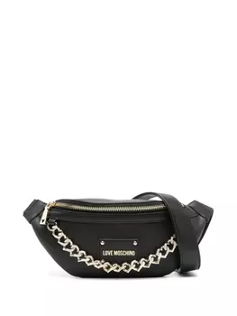 Love Moschino поясная сумка с логотипом, черный