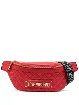 Love Moschino поясная сумка с логотипом, красный