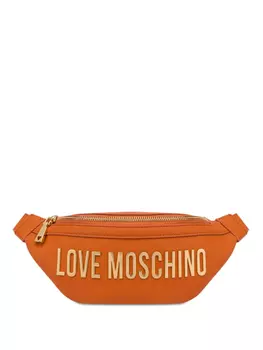 Love Moschino поясная сумка с логотипом, оранжевый