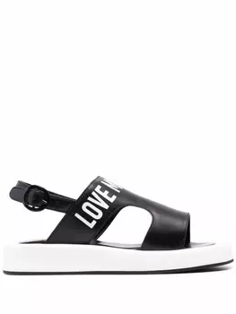Love Moschino сандалии с логотипом, черный