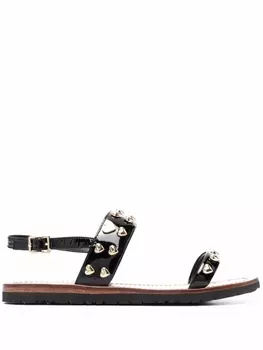 Love Moschino сандалии с заклепками, черный