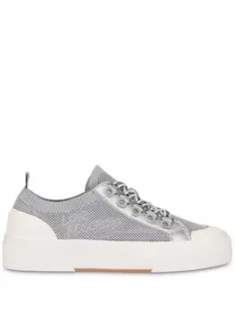 Love Moschino сетчатые кроссовки с вышитым логотипом, серый