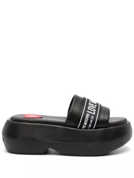 Love Moschino шлепанцы на платформе, черный