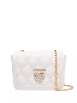 Love Moschino стеганая сумка через плечо, белый