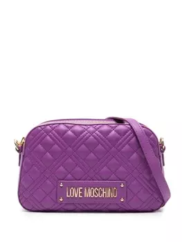 Love Moschino стеганая сумка через плечо с логотипом, фиолетовый