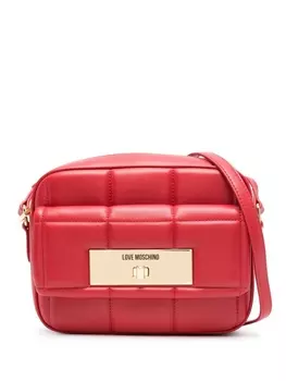 Love Moschino стеганая сумка через плечо с логотипом, красный