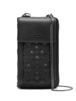 Love Moschino стеганая сумка для телефона, черный