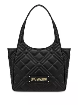 Love Moschino стеганая сумка на плечо, черный