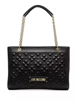 Love Moschino стеганая сумка на плечо из искусственной кожи, черный