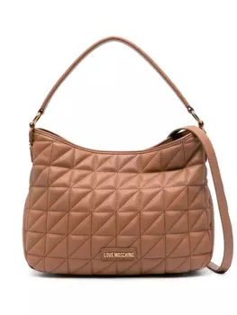 Love Moschino стеганая сумка на плечо из искусственной кожи, коричневый