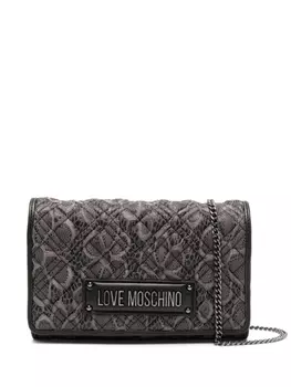 Love Moschino стеганая сумка с логотипом, черный