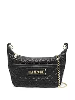 Love Moschino стеганая сумка с логотипом, черный