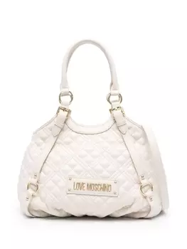 Love Moschino стеганая сумка-тоут, нейтральный цвет