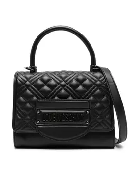 Love Moschino стеганая сумка-тоут с логотипом, черный