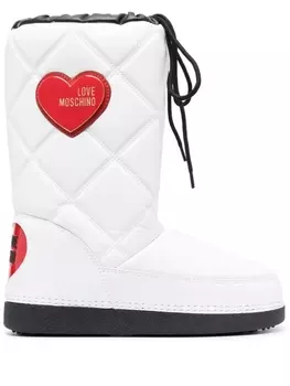 Love Moschino стеганые сапоги, белый
