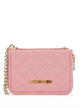 Love Moschino стеганый кошелек, розовый