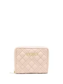 Love Moschino стеганый кошелек с логотипом, нейтральный цвет