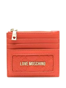 Love Moschino стеганый кошелек с логотипом, оранжевый