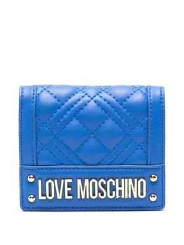 Love Moschino стеганый кошелек с логотипом, синий