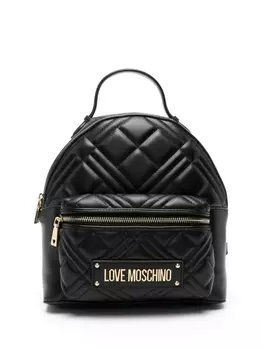 Love Moschino стеганый кожаный рюкзак, черный