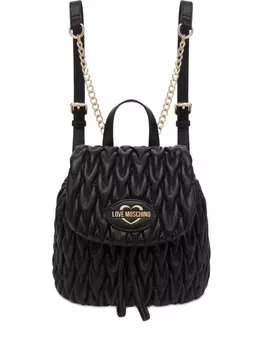 Love Moschino стеганый рюкзак, черный