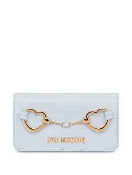 Love Moschino сумка через плечо с декором в форме сердца, белый