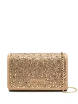 Love Moschino сумка через плечо с кристаллами, золотистый