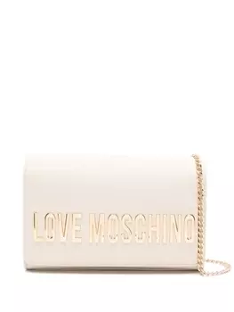 Love Moschino сумка через плечо с логотипом, нейтральный цвет