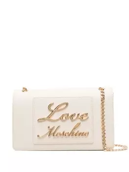 Love Moschino сумка через плечо с логотипом, нейтральный цвет