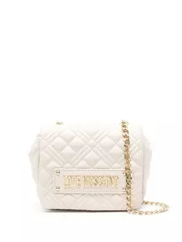 Love Moschino сумка через плечо с логотипом, нейтральный цвет