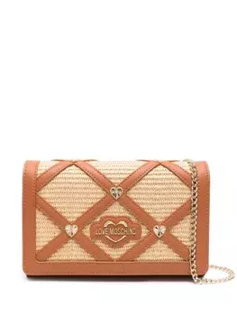 Love Moschino сумка через плечо с логотипом, нейтральный цвет