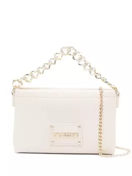 Love Moschino сумка через плечо с логотипом, нейтральный цвет